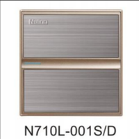 Interrupteur d'éclairage 1 gang 2 voies standard Bangladesh Pakistan Royaume-Uni, panneau en acier inoxydable couleur or champagne, décoration de maison, meilleur prix