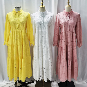 Vestido Musulmán del Sudeste Asiático, Ropa Femenina Indonesiana, Vestido Bordado con Aberturas y Encaje, Gran Venta - Product Image 5