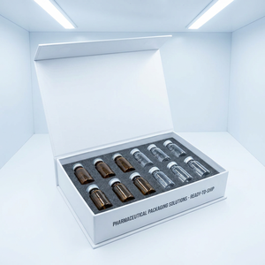 Frascos de Vidrio Xilin de Doble Color Ámbar Transparente con Tapones para Almacenamiento de Muestras Liofilizadas - Product Image 6