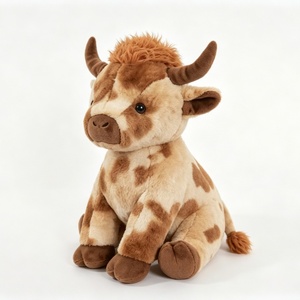 Mochila de Peluche Personalizada de Vaca <span class=keywords><strong>Highland</strong></span> con Diseño de Manchas Marrones, Rellena de Algodón PP, Tamaño de 51cm-99cm - Product Image 2