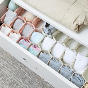 Compartiments de séparation de tiroirs en plastique, <span class=keywords><strong>rangement</strong></span> pour soutien-gorge et chaussettes, lot de 12 pièces - Product Image 4