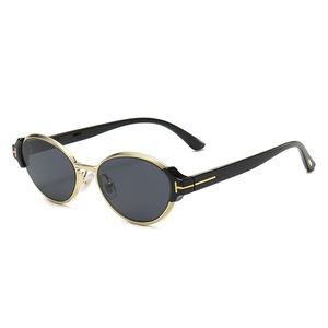 Lunettes de soleil polarisantes coréennes pour hommes et femmes, vente en gros, 905 nouvelles lunettes de soleil rondes à demi-monture en métal, verres traités - Product Image 4
