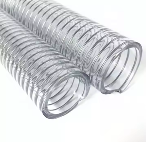 Manguera de alambre de acero espiral de PVC industrial suave reforzada de grado alimenticio transparente flexible - Product Image 4