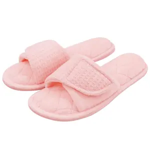 cotton shoes open toe sandals winter indoor shoes hotel woman's cozy slippers