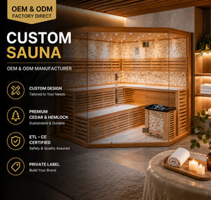 HG Custom Indoor Corner Canadian Hemlock Red Cedar Wooden Room with L Shaped and Heater - Product Image 1
