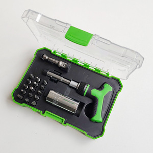 Jeu de tournevis à cliquet de type T Lixin, 19 pièces, métrique, finition chromée, embouts interchangeables, outil de réparation domestique - Product Image 3