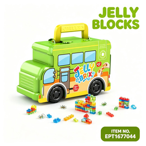 EPT Jelly <span class=keywords><strong>Blox</strong></span> Stash 'N Stack Contenitore 2-in-1, 30 Blocchi da Costruzione per Bambini/Prescolare, Giocattoli Spremibili ed Estensibili - Product Image 6