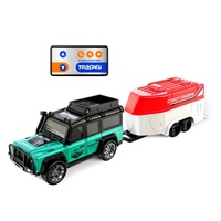 Camionnette électrique en plastique à l'échelle 1:64, prête à l'emploi, avec remorque, radiocommandée 4 canaux, drift, câble USB 30M