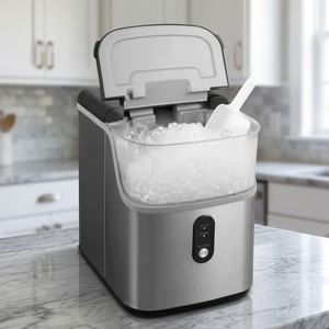 Mini Home <b>Ice</b> Maker Electric <b>Ice</b> Making <b>Machine</b> Low Noise Large Water Tank Visible Window Freestanding Countertop <b>Ice</b> <b>Machine</b> OE - Product Image 1