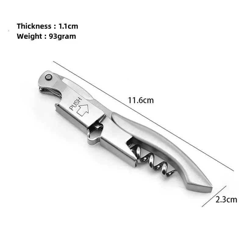 고품질 스테인레스 스틸 코르크 따개 와인 병따개 카본스틸 와인 오프너 칼 바다 말 모양 와인 오프너