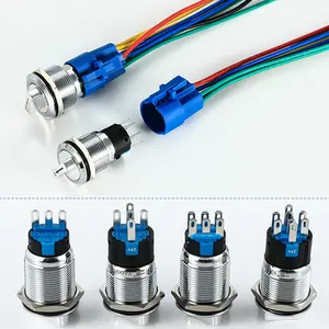 22mmステンレス鋼防塵2/3ポジションロタリセレクター5A250Vスイッチ、1no1nc 2no2nc付き