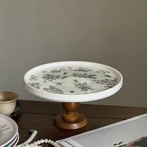 Plateau en bois rétro haut niveau d'apparence élevé pour l'affichage des assiettes à gâteaux et le stockage des bijoux - Product Image 4