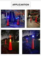 Balise solaire 2-en-1 haute puissance avec écran LED, protection IP66, pour cône de signalisation routière, alimentation de secours par piles sèches pour autoroute