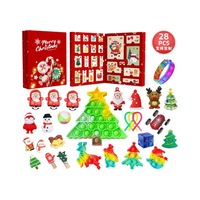 Calendrier de l'Avent de Noël : Coffret Cadeau Festif 28 Pièces – Ensemble de Jouets Squishy Anti-Stress – Boîte Mystère Compte à Rebours – Vente en Gros et Fourniture en Vrac