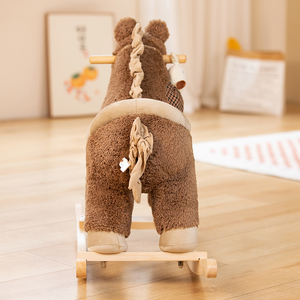 Caballo Balancín de Peluche Marrón Adorable en Oferta como Regalo de Navidad - Product Image 6