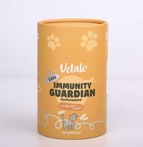 Recyclable Kraft Paper Can Round Cylinder <b>Container</b> Sealed Paper Food Jar for Pet <b>Snack</b> Packaging - Product Image 1