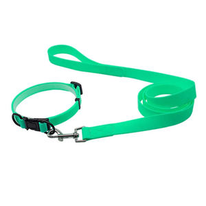 Nuevo diseño ecológico PVC mascota perro Collar Correa arnés conjunto impermeable suave duradero Animal patrón luces LED entrenamiento caminar - Product Image 2