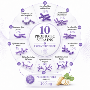 Complément <span class=keywords><strong>Probiotique</strong></span> OEM 10 Souches 20 Milliards UFC avec Fibres Prébiotiques pour la Santé Intestinale (Marques) - Product Image 4