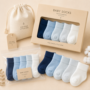 Calcetines para Bebés de 0 a 12 Meses, Suaves, Transpirables, de Color Sólido, Estilo Casual Minimalista, Venta al Por Mayor - Product Image 4