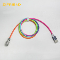 Accesorios para Teclado de Juego Personalizado ZF con Cable USB Tipo C Enrollado de 1 m, Teclado Mecánico y Cable Enrollado Aviator