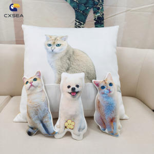 หมอนสำหรับสัตว์เลี้ยงพร้อมผ้าฝ้าย PP รูปทรงสัตว์แมวน่ารัก - Product Image 3