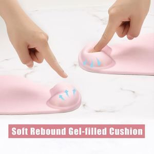 Silicone Gel-Infused Cushion Breathable <b>Mouse</b> <b>Pad</b> Keyboard Wrist Rest for Long-Time Computer Use - Product Image 3