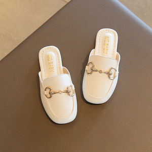 Sendal Anak Musim Panas Model Baru, Desain Mewah, Hiasan Logam, Anti Selip untuk Luar Ruangan, Model Jepit - Product Image 5