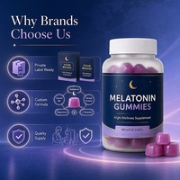Gommes de mélatonine à base de pectine végétale, faible dose (1 mg), faible teneur en sucre, pour la nuit, approvisionnement de 30 jours