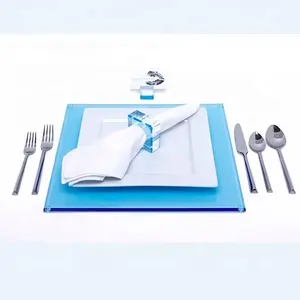 아크릴 placemats lucite 광장 테이블 접시 매트 아크릴 placemats