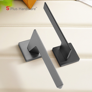 Poignée de verrouillage de porte double noire à <span class=keywords><strong>levier</strong></span> de passage intérieur moderne de style <span class=keywords><strong>italien</strong></span> pour portes et fenêtres intérieures d'hôtel - Product Image 4