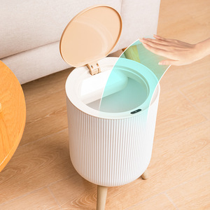 Trash Can With Touchless Sensor <b>Large</b> Capacity Plastic Storage <b>Bin</b> For Living Room Bedroom Hotel Bedside Table - Product Image 1