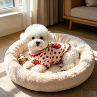 Pull pour chien Sweet Princess, broderie fraise, vêtements tricotés pour animaux de compagnie, chauds pour l'hiver