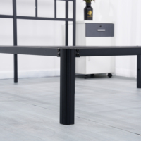 Livraison Rapide - Vente en Gros - Cadre de Lit en Acier Robuste, Réglable, Extensible, Pliable et Portable avec Tête de Lit pour Usage Hôtelier