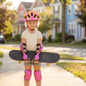 <span class=keywords><strong>Casque</strong></span> de sécurité pour enfants, coque PC EPS, 18 aérations, réglable, unisexe, bleu rose, pour skateboard, roller, vélo d'équilibre, cyclisme - Product Image 2