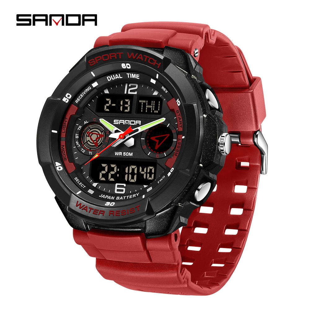SANDA 6197 Watch High Quality Digital-Analog Men's Watch