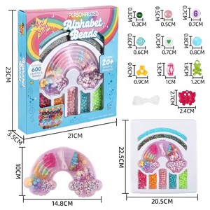 <span class=keywords><strong>Kit</strong></span> de fabrication de bijoux en perles de plastique pour enfants, ensemble d'artisanat pour filles, collier et <span class=keywords><strong>bracelet</strong></span> faits à la main en perles de plastique - Product Image 6