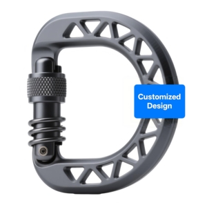 Factory Customized Production Services D701S2 Aluminium Alloy D Shaped Climbing Carabiner <b>Hook</b> <b>Clip</b> Buckle Heavy Duty 12KN - Product Image 1