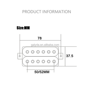 Pastillas de Guitarra Eléctrica Blancas de Alta Gama, Originales, de 4 Núcleos, 50/52MM, Modelo 632, Acabado Mate Plástico, Venta al Por Mayor - Product Image 6