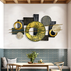 Decorazione Murale Antica 150X77 per Ingresso e Soggiorno d'Hotel, Artigianato in Metallo per Arredamento Casa, Articoli Decorativi da Parete all'Ingrosso - Product Image 3