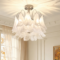 Lampu Gantung Ruang Tamu Seni Kreatif Mewah Awan Kaca Gaya Prancis Romantis Modern Minimalis