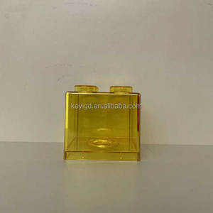 Venta al por mayor de plástico acrílico guardar moneda Banco ladrillo Le-go cajas de dinero para los niños - Product Image 4