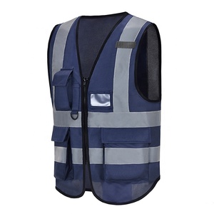 Gilet <span class=keywords><strong>de</strong></span> sécurité réfléchissant haute visibilité <span class=keywords><strong>de</strong></span> qualité supérieure avec plusieurs poches pour superviseur, gestionnaire, ingénieur, vêtements <span class=keywords><strong>de</strong></span> <span class=keywords><strong>travail</strong></span> - Product Image 2