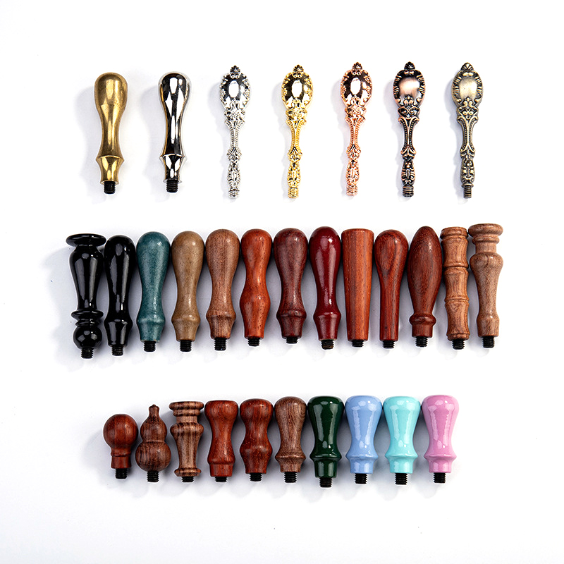 Деревянная/металлическая/медная/ручка из эмалированного воска макаруна, ручка с римской колонной