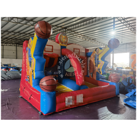 Permainan olahraga karnaval interaktif komersial olahraga bola basket tiup bintang menembak basket permainan untuk persewaan pesta