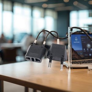 Cadeau de noël Euro vers états-unis amérique japon <span class=keywords><strong>Canada</strong></span> <span class=keywords><strong>adaptateur</strong></span> de prise 2 broches broche européenne ue allemagne France convertisseur 10A <span class=keywords><strong>courant</strong></span> nominal - Product Image 4