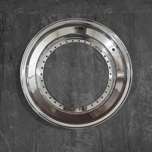 ขอบล้อ3ชิ้นทำจากอะลูมิเนียมอัลลอยสีเงินสว่าง6061-T6สำหรับ <span class=keywords><strong>BBS</strong></span> <span class=keywords><strong>RS</strong></span> 15 <span class=keywords><strong>17</strong></span> - Product Image 5