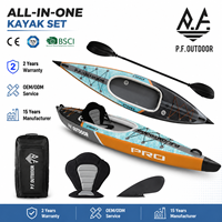 P.F. Offre Spéciale 3.9m grand professionnel protégé contre les UV solo sup kayak mer océan canoë pêche kayak gonflable pour les sports nautiques