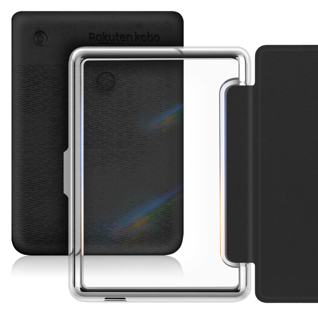 AilesTecca for Kobo Clara Colour BW 2024 2E Case Wake up Leather Magnetic Cover Transparent Acrylic Case 6'' Ebook Funda