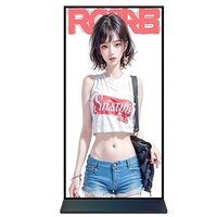 Écran LCD Full HD 85 pouces, moniteur vertical, publicité, haute luminosité, kiosque sur pied, écran tactile, support numérique au sol