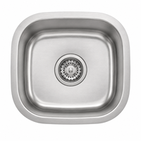 Évier de cuisine encastré TADT 304 en acier inoxydable, cuve simple, profonde et carrée, finition brossée, avec trou central, meilleur prix